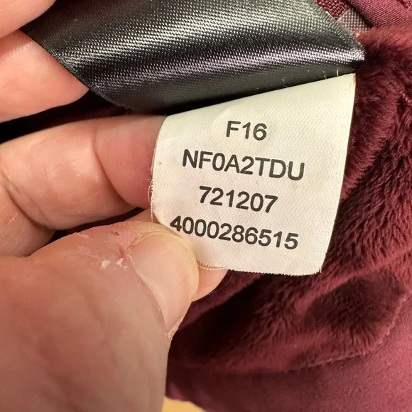 The North Face TNF Shelbe Raschel Fleece Jacket Womens Small Burgundy WindWall - Picture 10 of 12